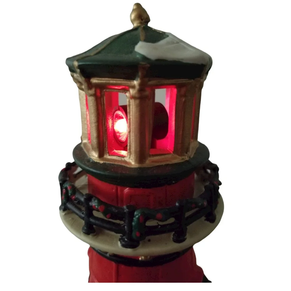 Lighthouse Light Up Style Electrical Figurine Height 9.5 in Christmas